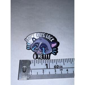 Raccoon Don’t CAPS lock at me Pin Brooch